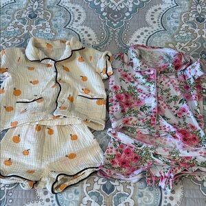 Two Sets of Collared Toddler Pajamas